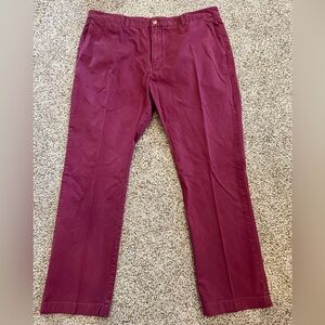 Vineyard Vines Men’s Slim Fit Breaker Chino Pants burgundy 40x32